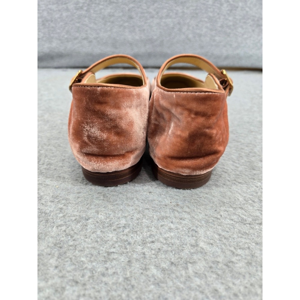 J McLaughlin Macayle Square Toe Women Pink Velvet Mary Jane Flats Shoes Size 8.5 - Picture 4 of 8